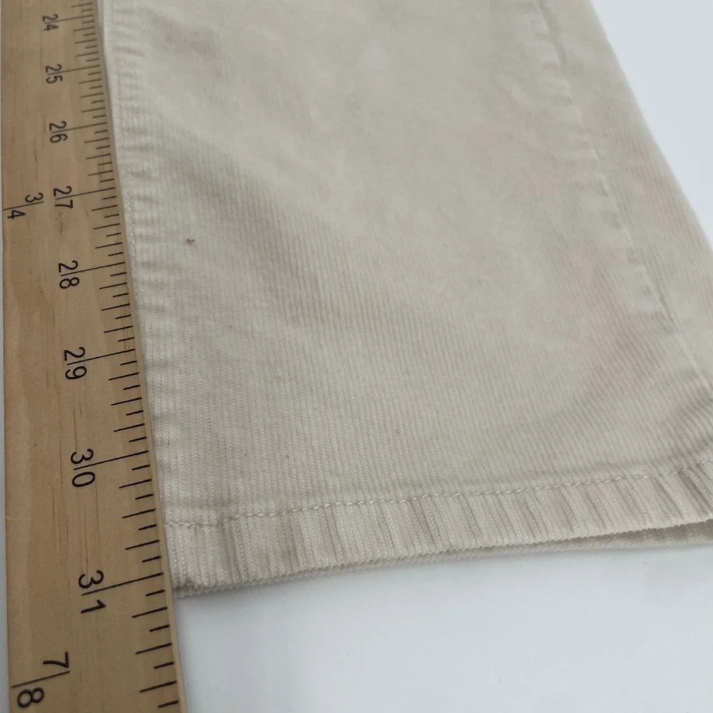 Brooks Brothers Corduroy Pants Mens 40x31 Cream Slim Fit 5-Pocket Trousers